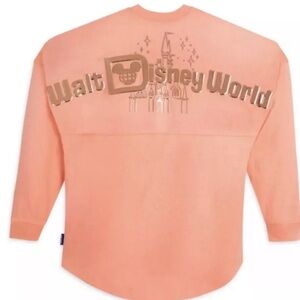 Walt Disney World Park Peach Punch Glitter Spirit Jersey Adult LARGE ✨🏰 NWT